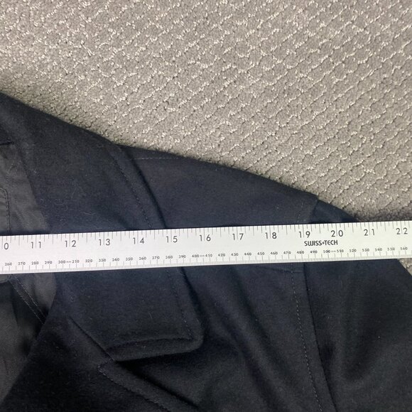 Old Navy Peacoat Men's XL Black Pea Coat Military Naval Wool Blend - Picture 10 of 14